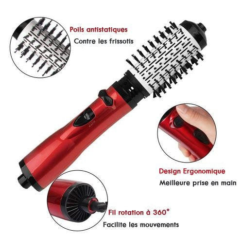 AirGlam - Brosse Sèche-Cheveux Rotative Pro